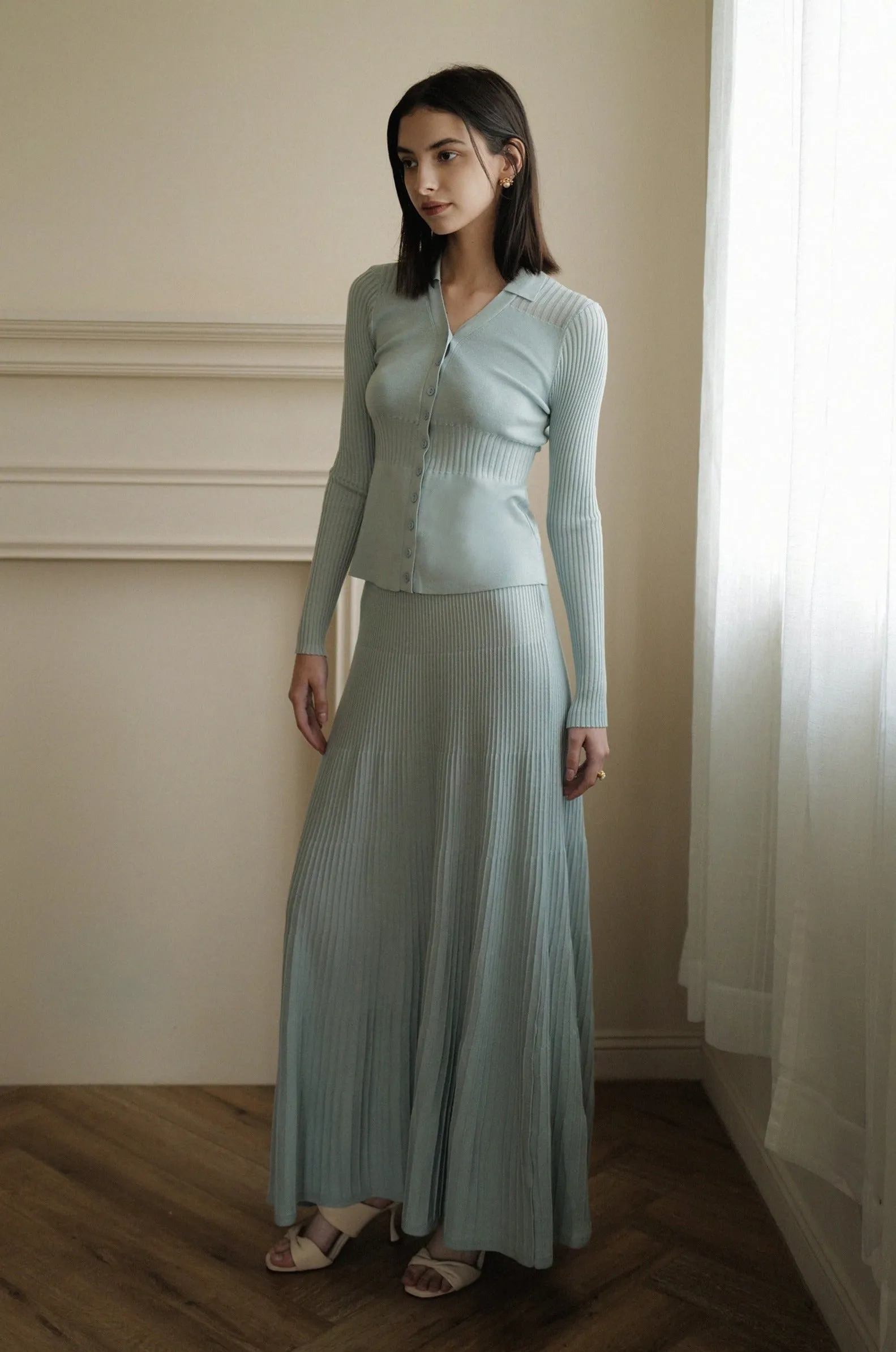 Posh style knit skirt