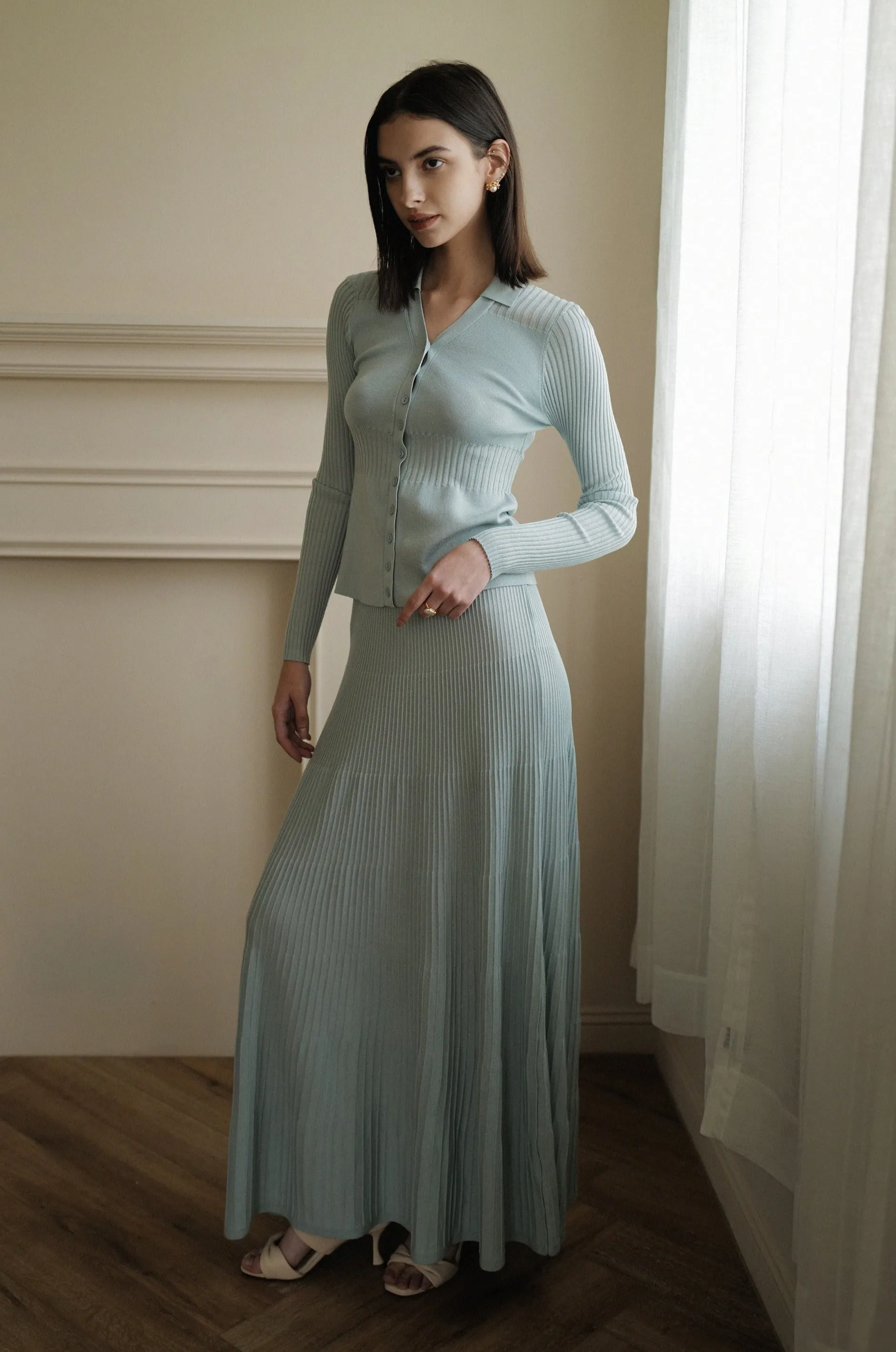Posh style knit skirt