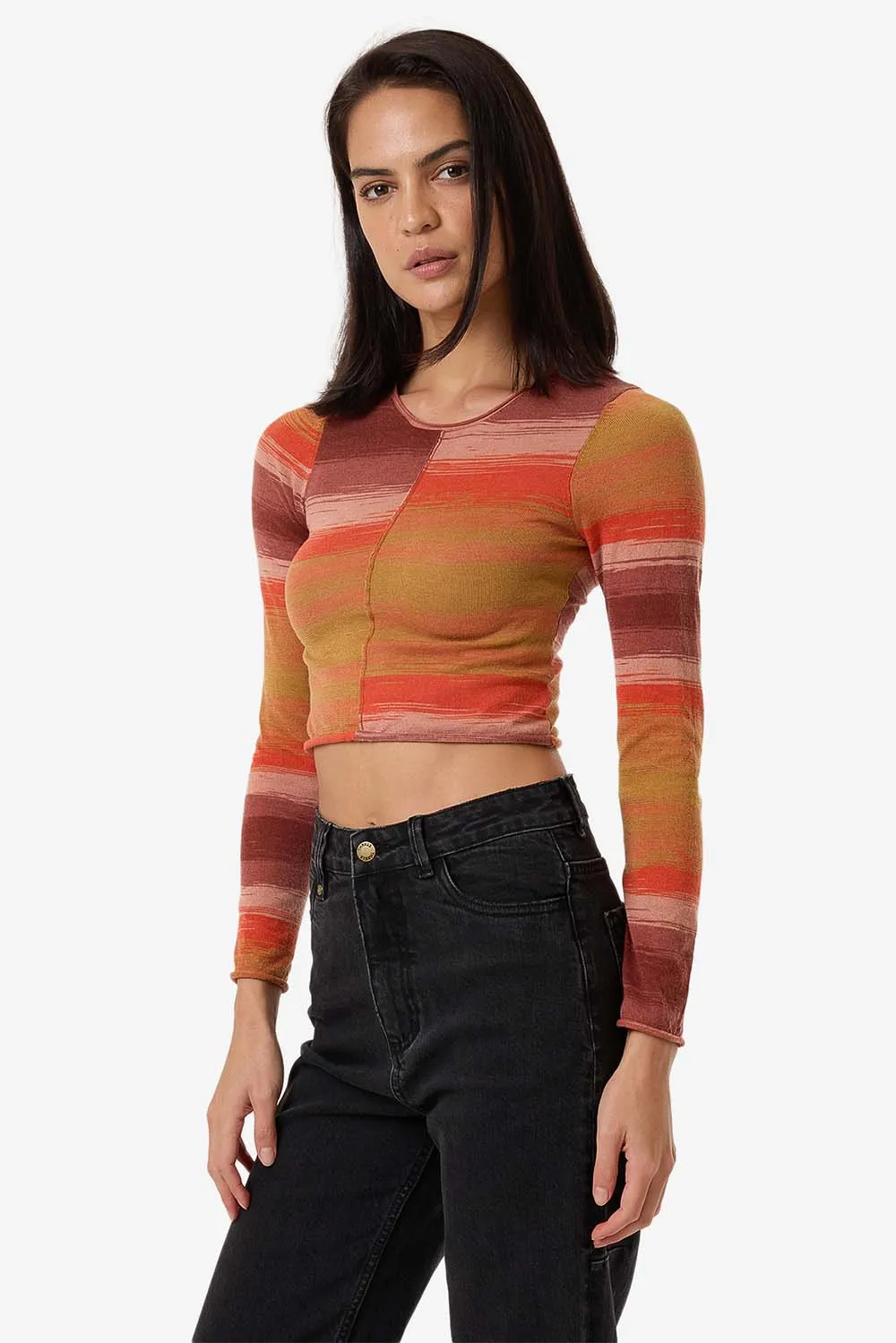 RISE KNIT LS TOP