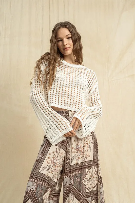 Sheer Crochet Top