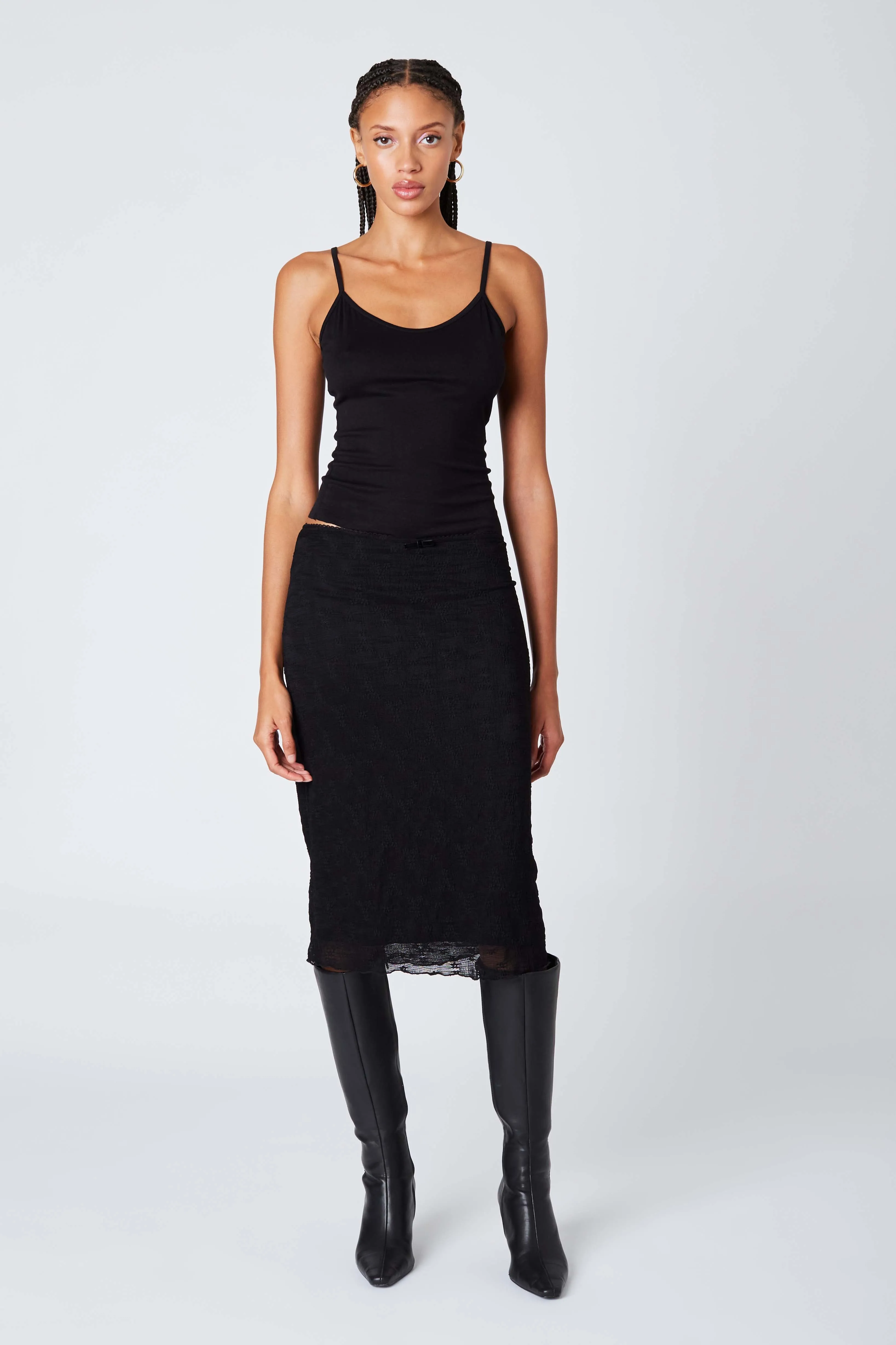 Sheer Midi Skirt