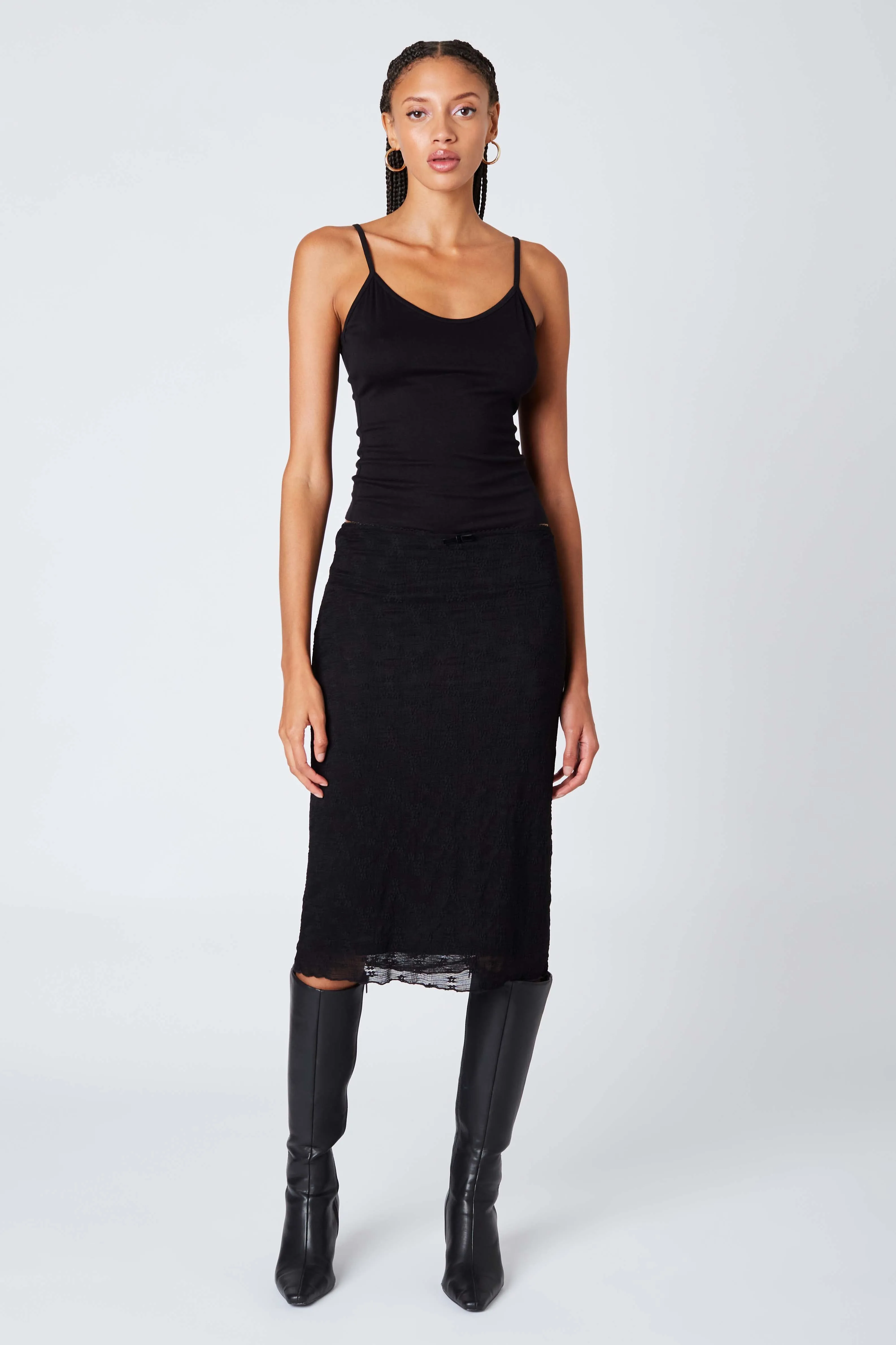 Sheer Midi Skirt