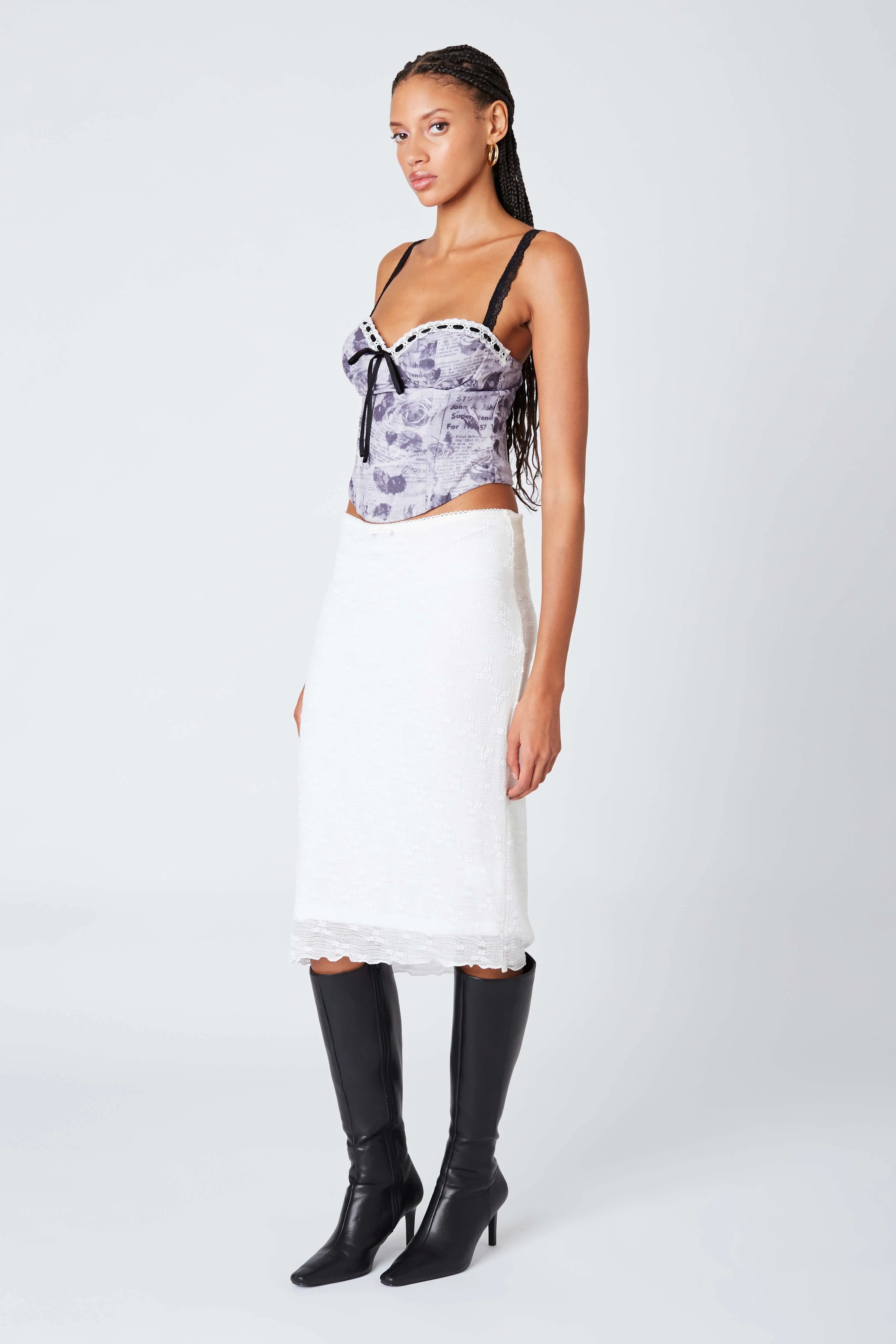 Sheer Midi Skirt