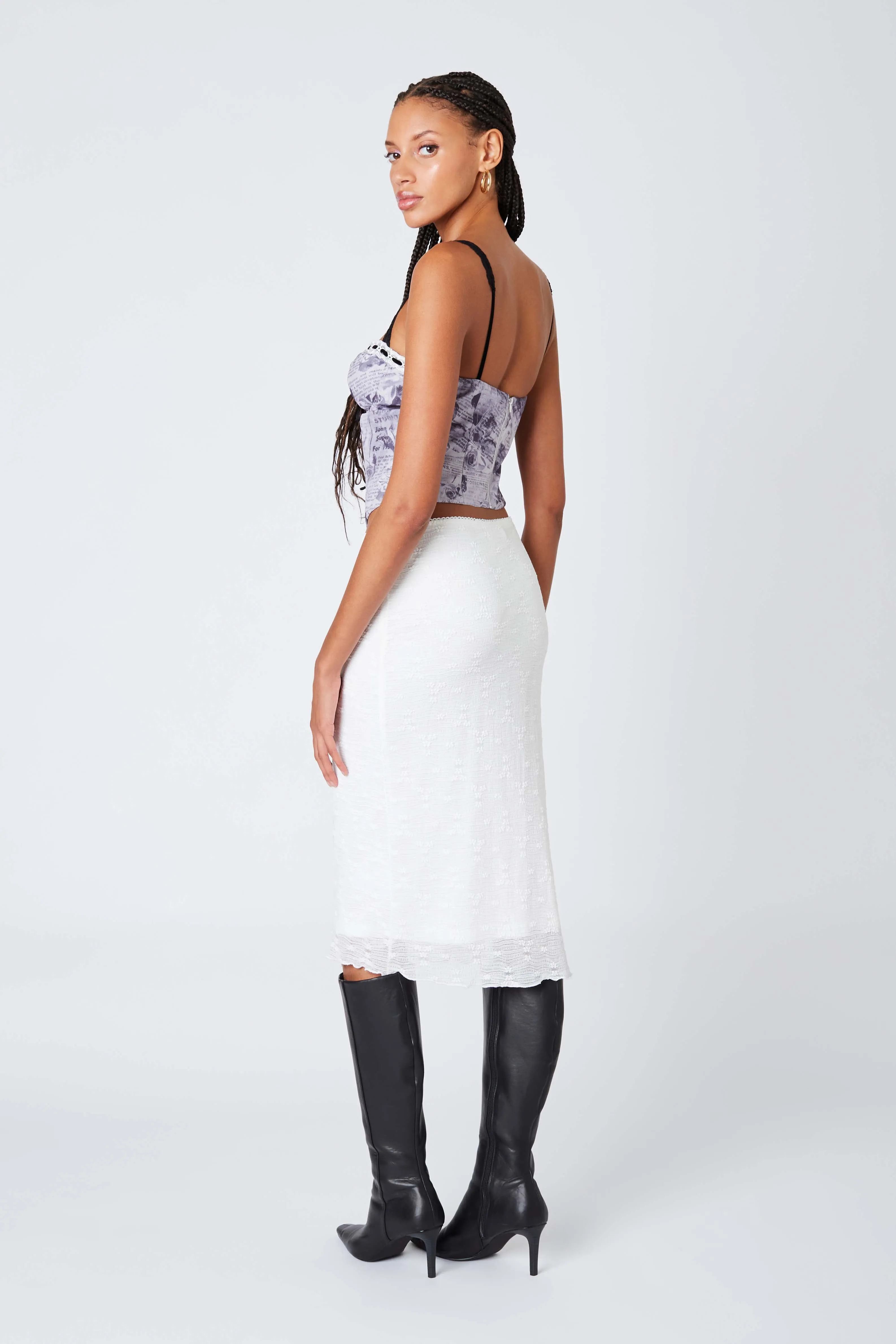 Sheer Midi Skirt