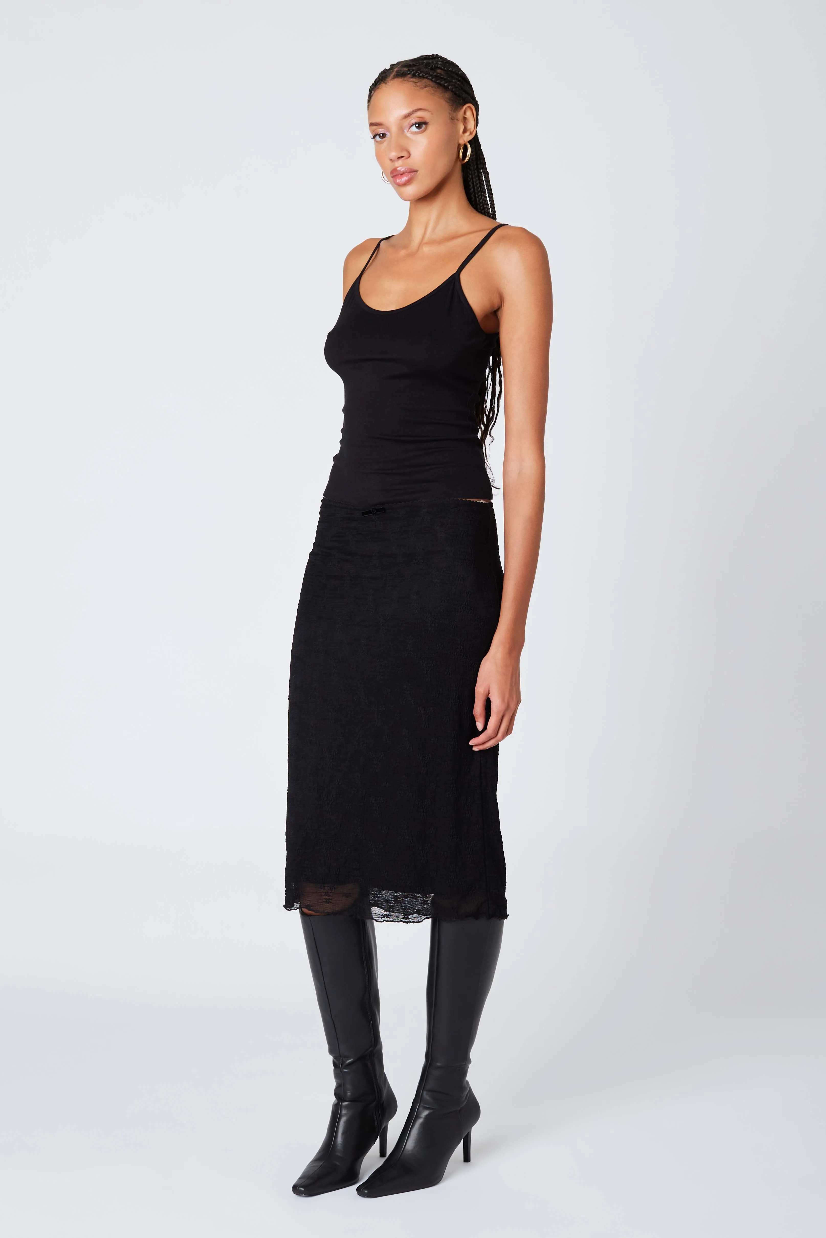 Sheer Midi Skirt