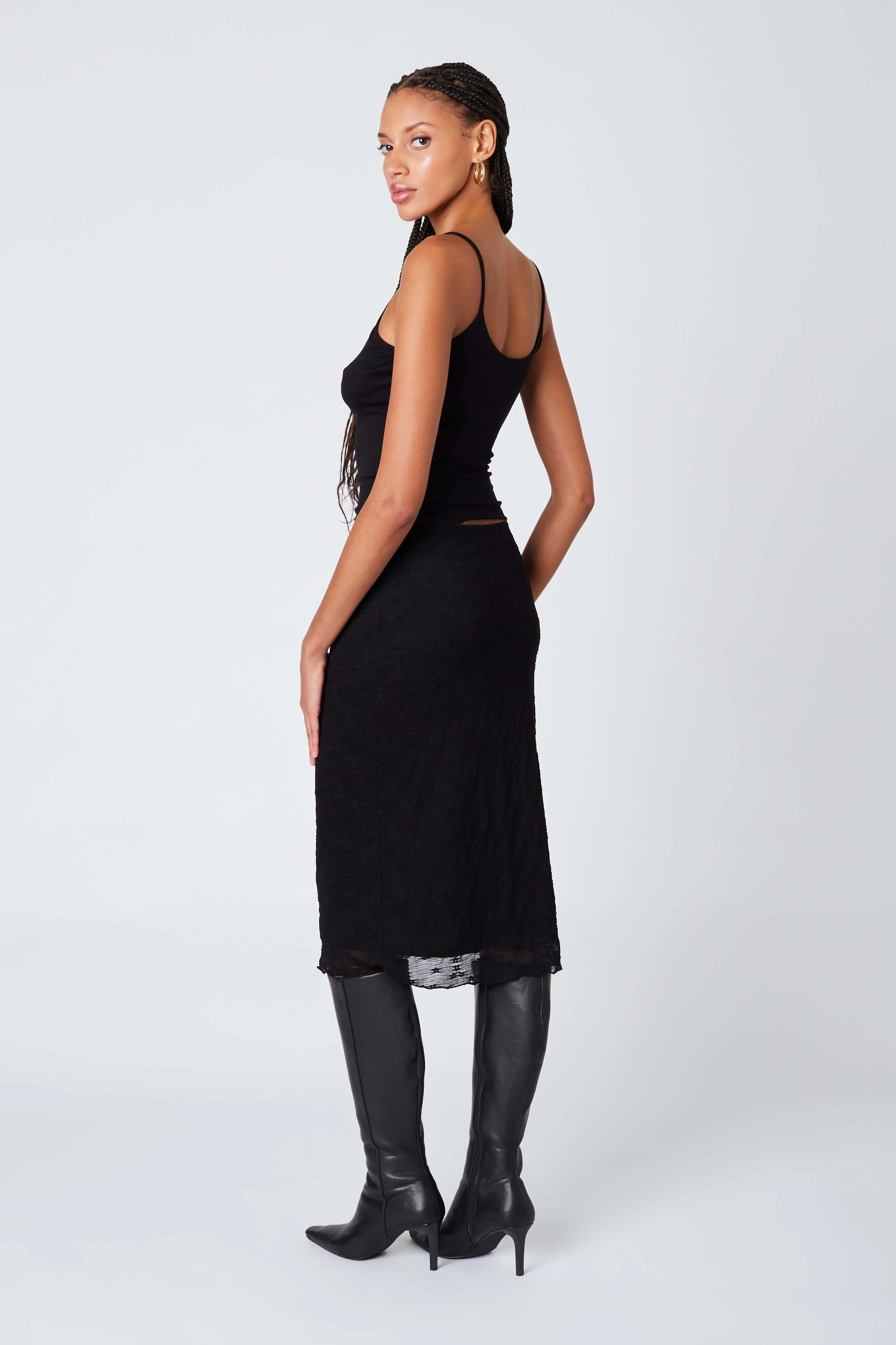 Sheer Midi Skirt