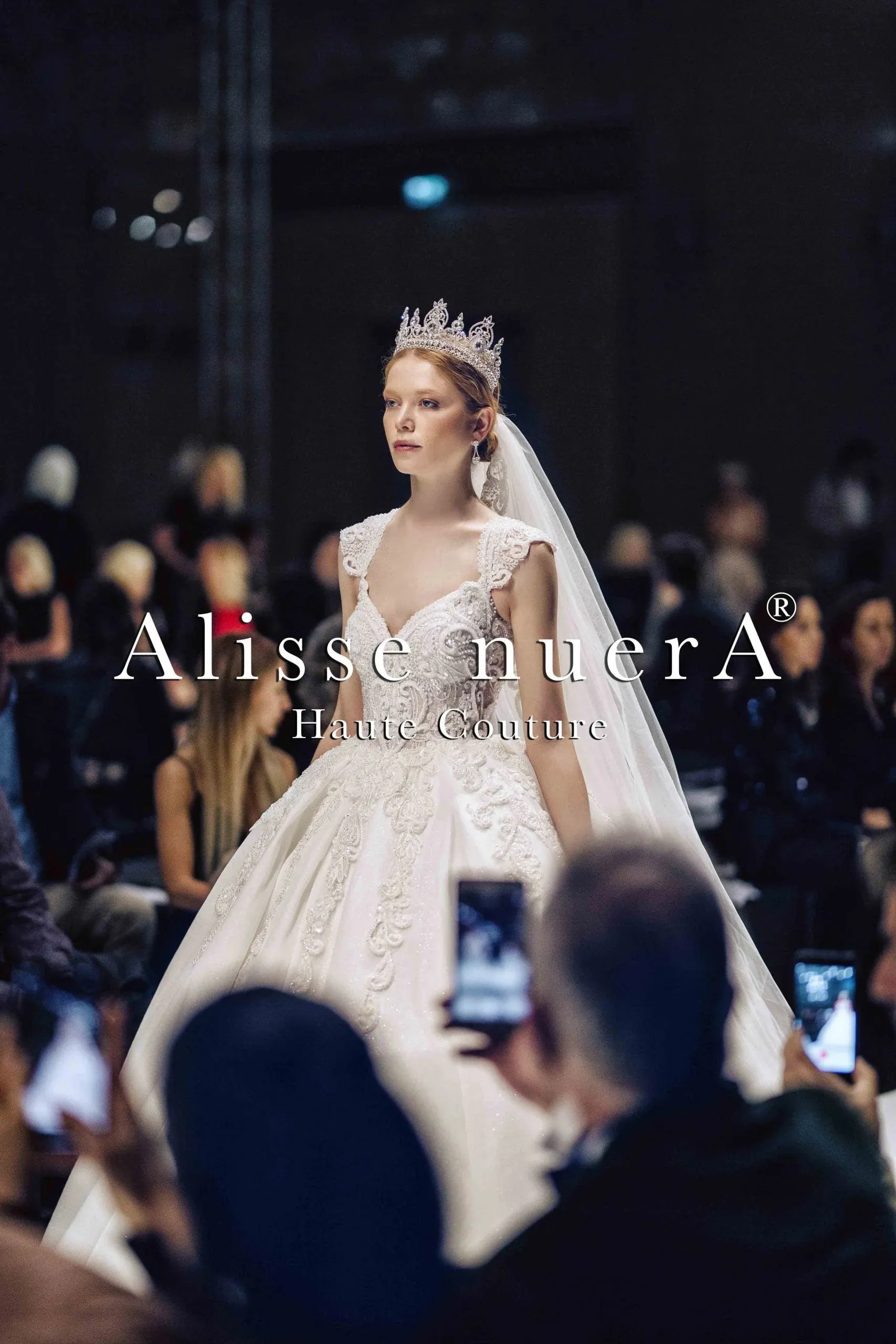 Sophisticated Queen Anne Neckline Wedding Dress