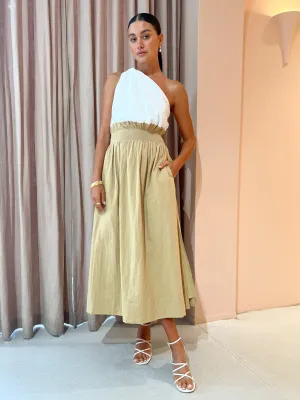 Sovere Reserve Midi Dress in Latte