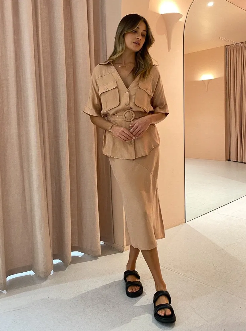 Suboo Slip Skirt in Peach