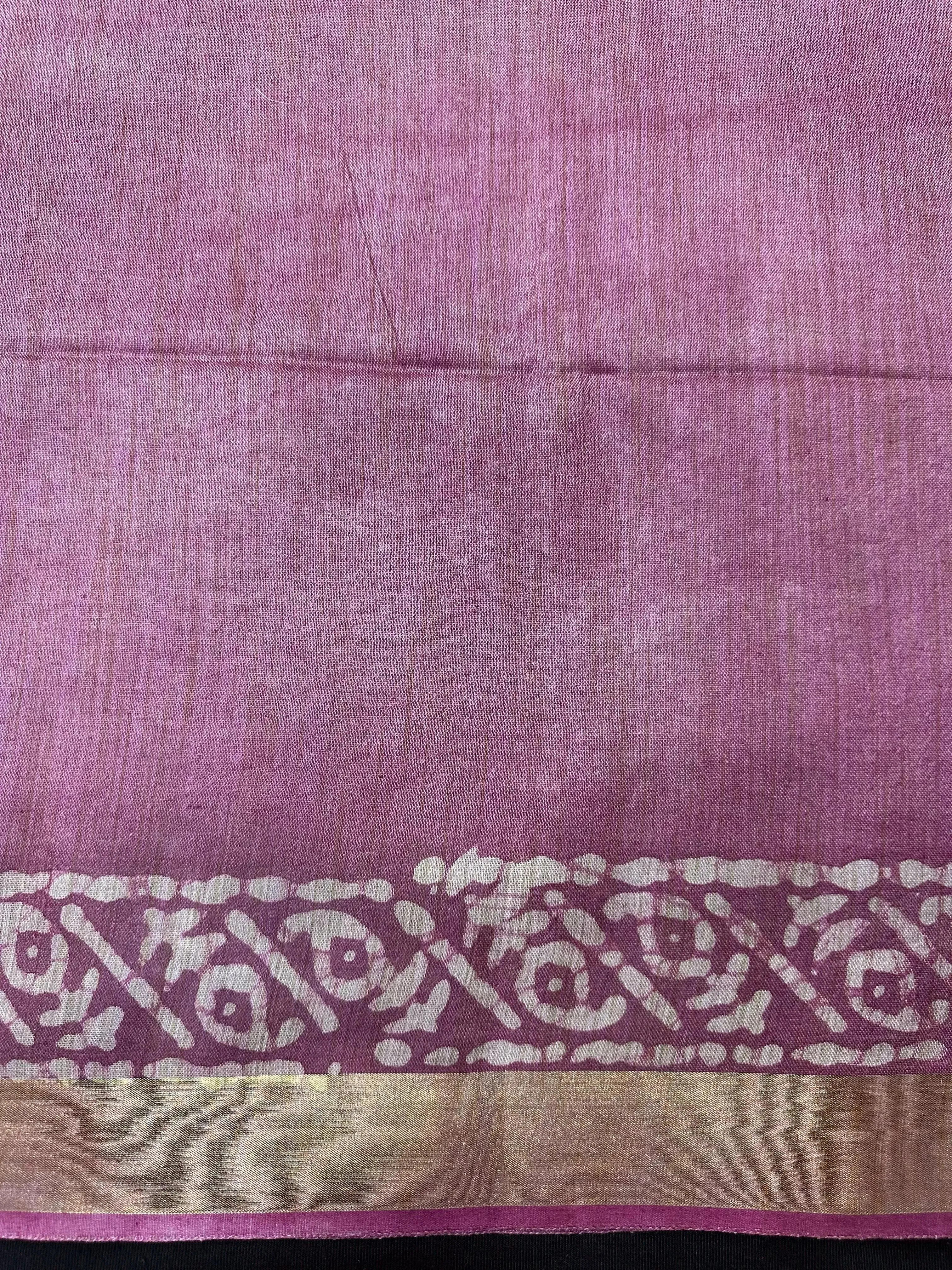 Subtle & Sophisticated Tussar Silk Saree – Daily Wear Elegance in Every Drape