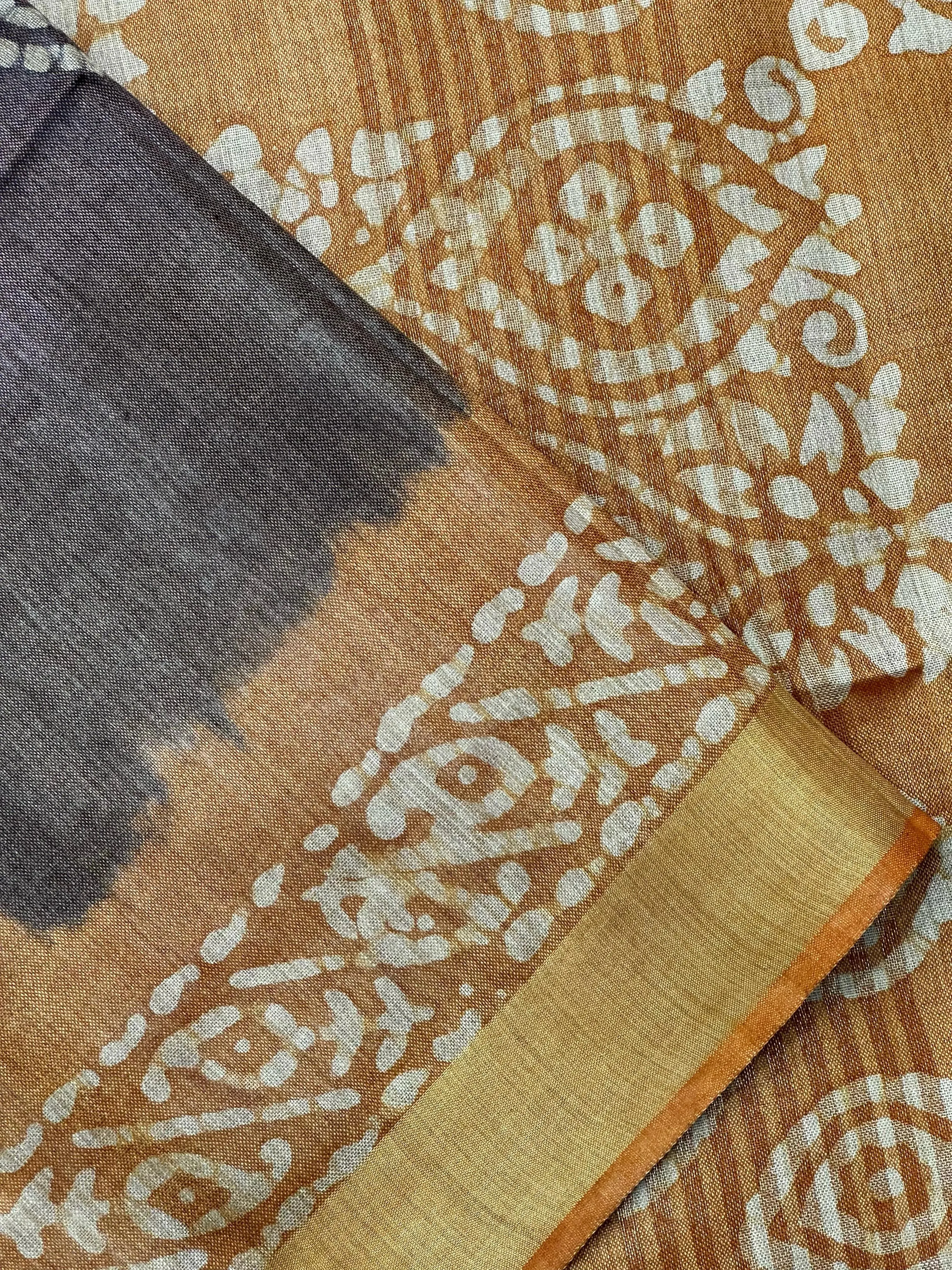 Subtle & Sophisticated Tussar Silk Saree – Daily Wear Elegance in Every Drape