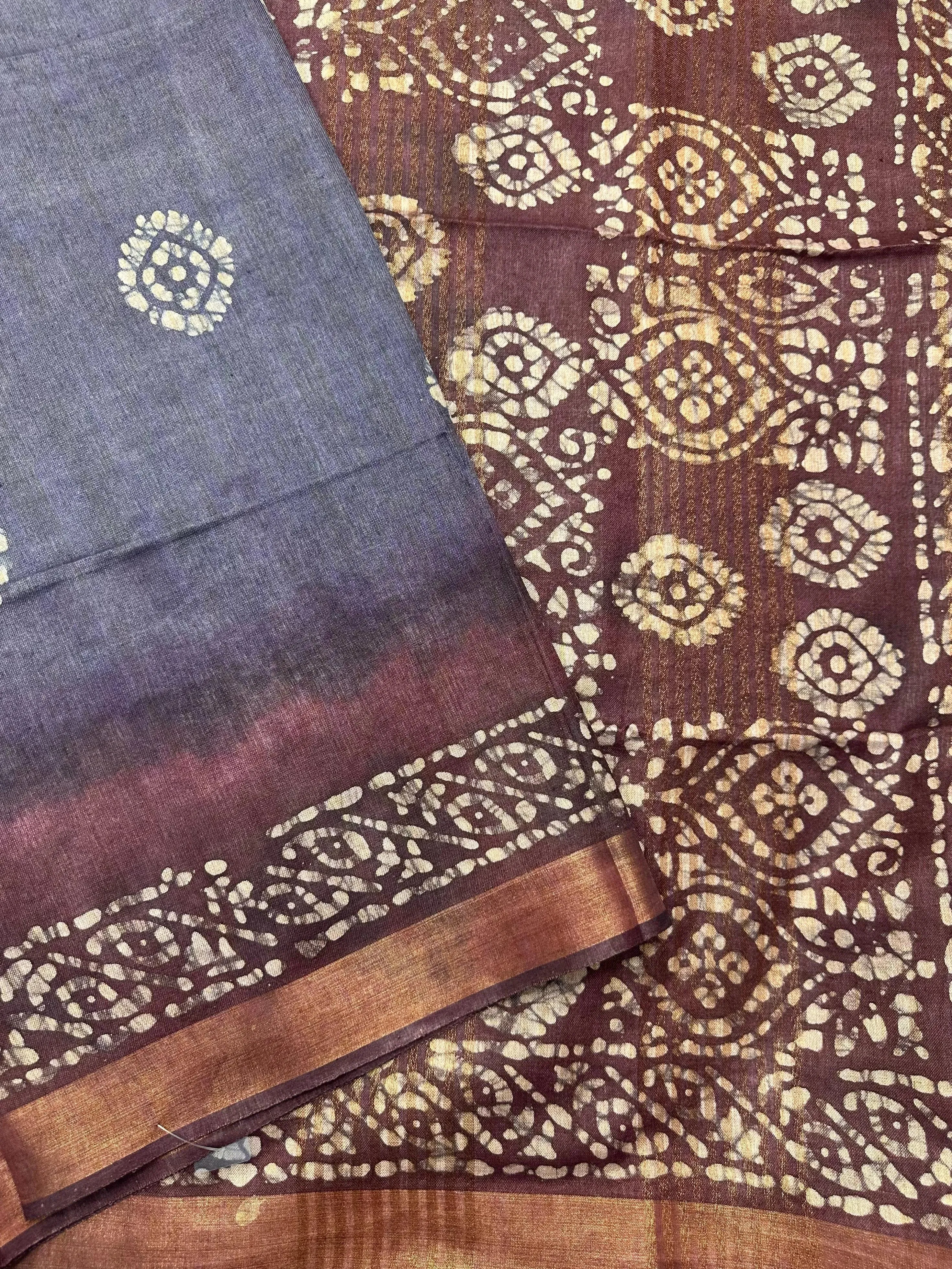Subtle & Sophisticated Tussar Silk Saree – Daily Wear Elegance in Every Drape