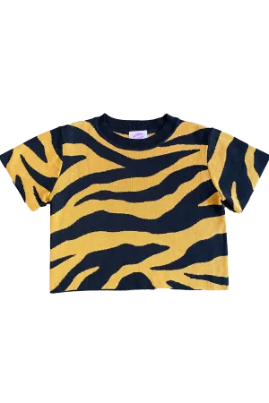 Tiger Stripe Crop Knit