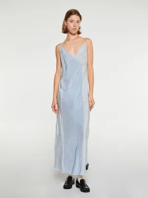 Tulip Slip-Dress in Blue Stripe
