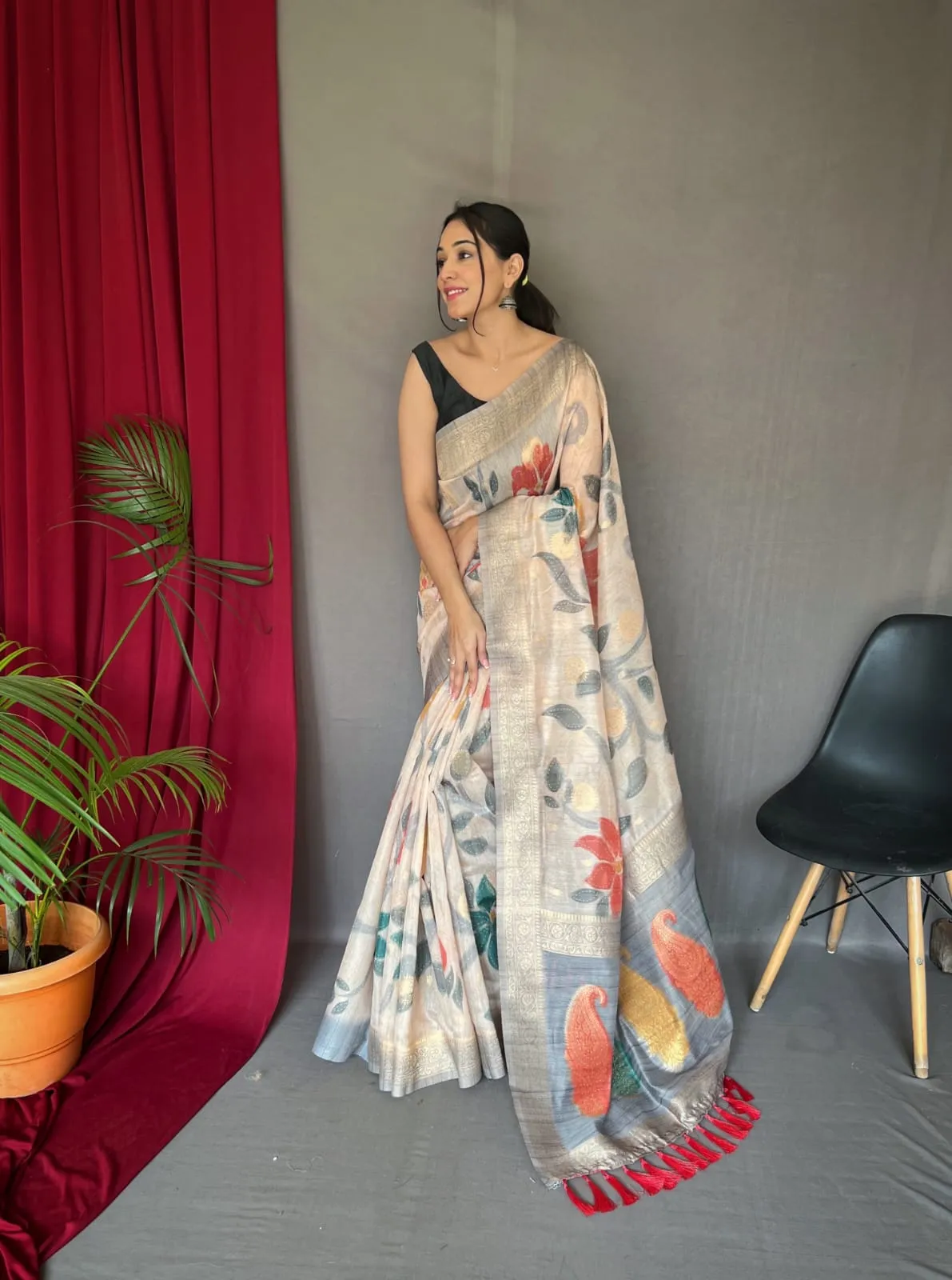 Vaibhavi Fancy Pure Kora Silk Saree