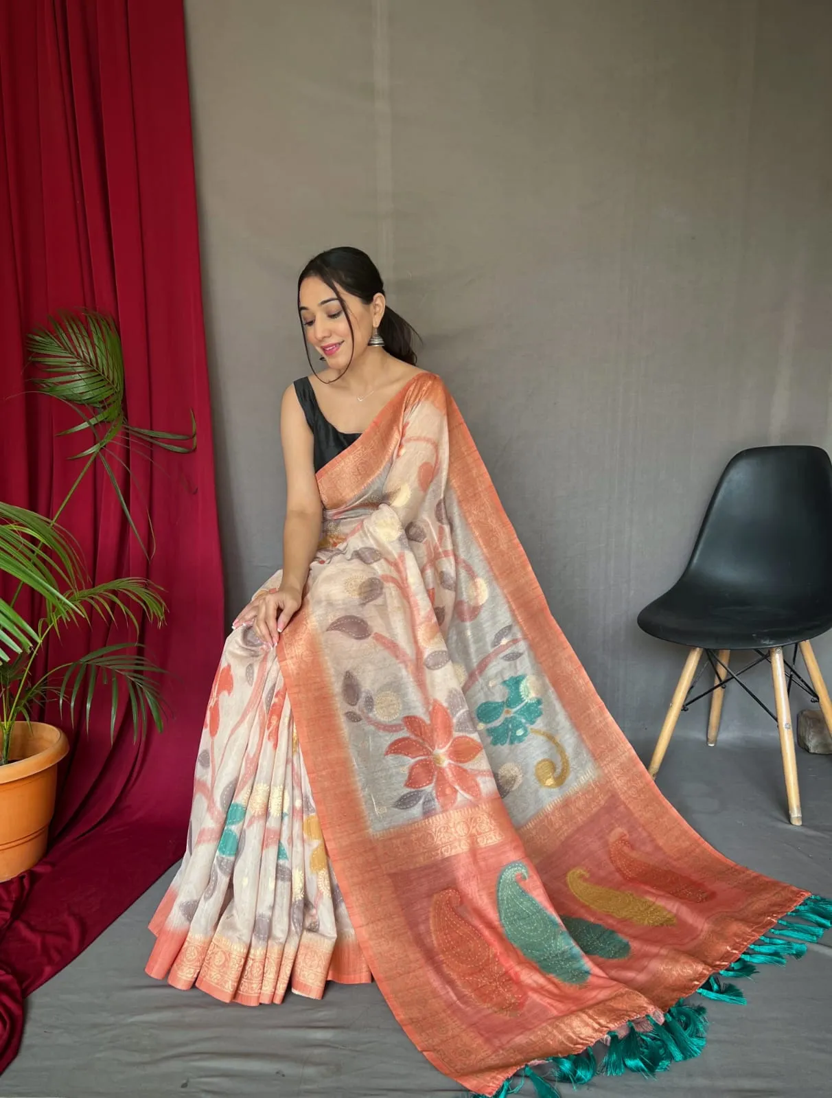 Vaibhavi Fancy Pure Kora Silk Saree