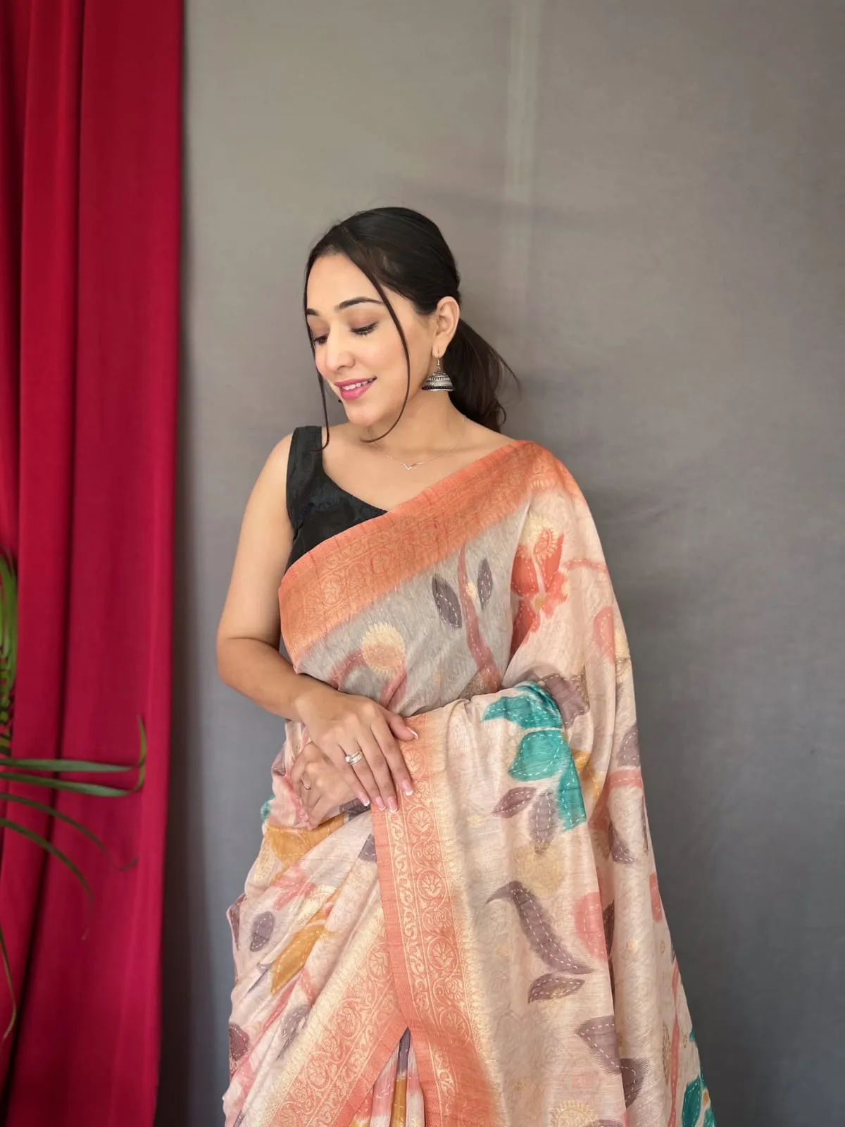 Vaibhavi Fancy Pure Kora Silk Saree