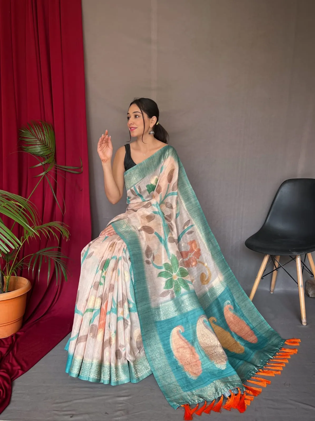 Vaibhavi Fancy Pure Kora Silk Saree