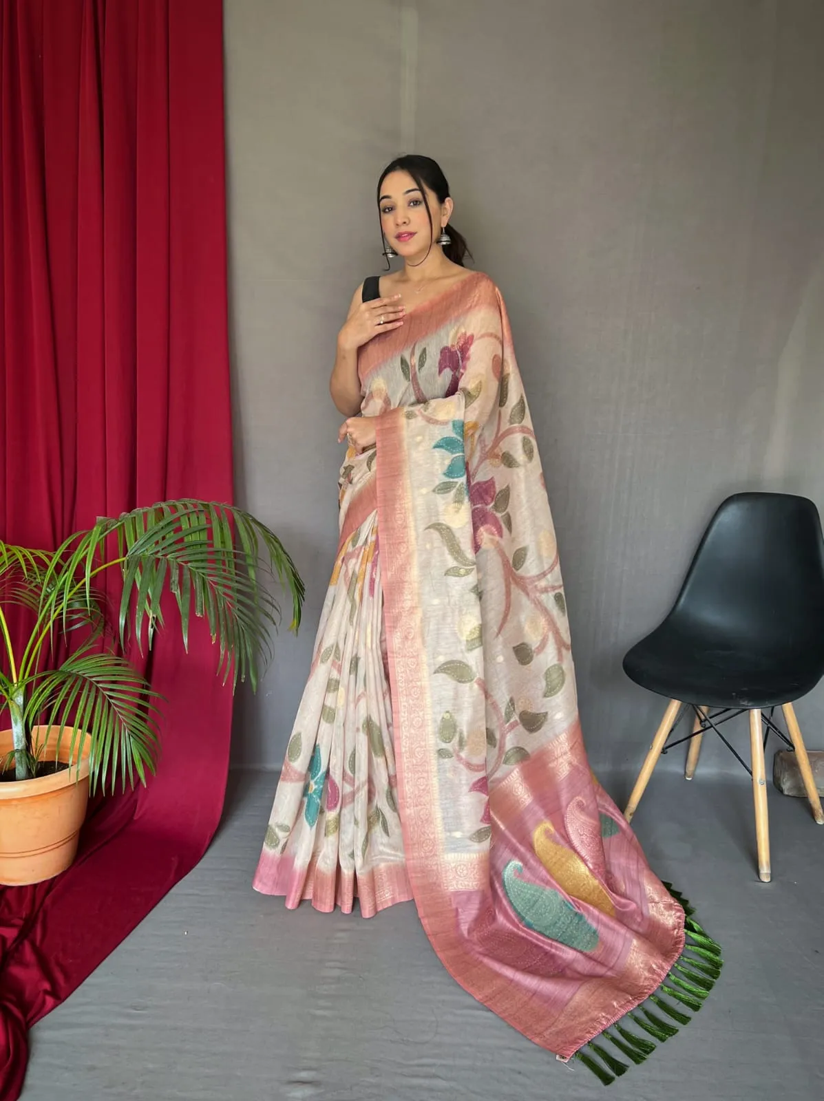 Vaibhavi Fancy Pure Kora Silk Saree