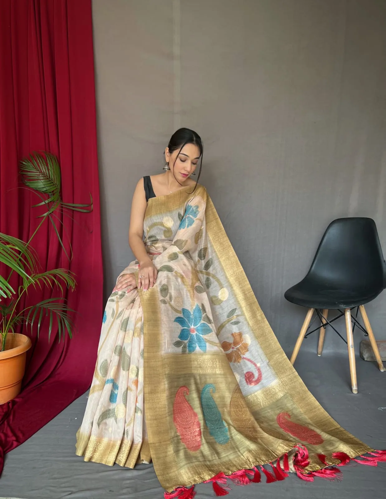 Vaibhavi Fancy Pure Kora Silk Saree