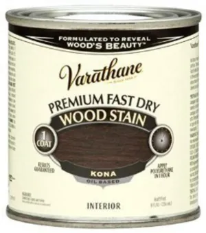 Varathane 262029 Premium Oil-Based Fast Dry Wood Stain, Kona, 1/2 Pt