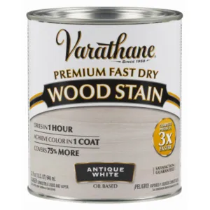Varathane 297424 Premium Fast Dry Oil-Based Wood Stain, Antique White, 1 Qt