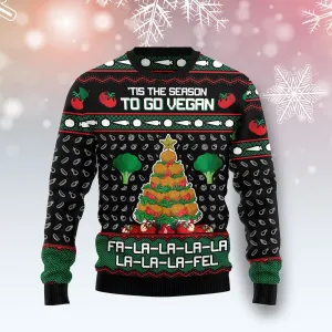 Vegan Tree Christmas Ugly Christmas Sweater, Funny Sweater for Family Vegetarian