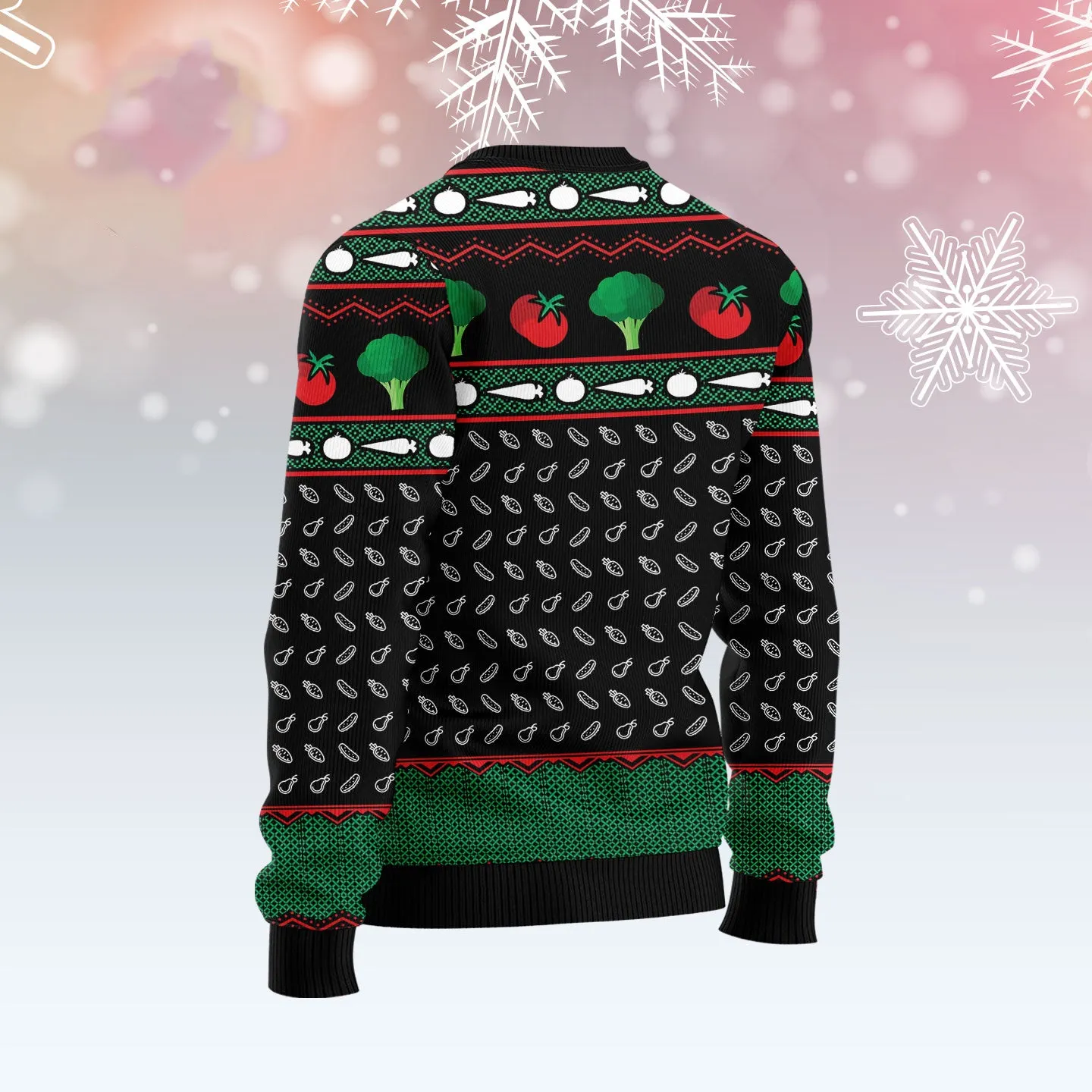 Vegan Tree Christmas Ugly Christmas Sweater, Funny Sweater for Family Vegetarian